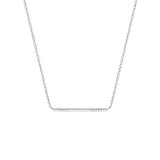 Shahla Karimi Diamond Foundry Deco Baguette Bar Necklace 14K White Gold