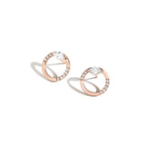 Shahla Karimi Jewelry Diamond Foundry Deco Marquise Eye Stud 14K Rose Gold