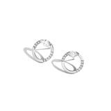 Shahla Karimi Jewelry Diamond Foundry Deco Marquise Eye Stud 14K White Gold