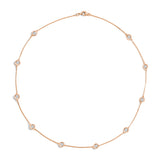 Shahla Karimi XL Chanel-Set Diamond Scatter Rose Gold Necklace