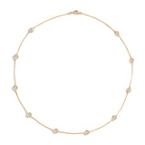 Shahla Karimi XL Chanel-Set Diamond Scatter Yellow Gold Necklace