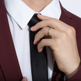 Shahla Karimi Jewelry Every Love 3mm Vertical Hammered Band 14/18K Yellow Gold on Model