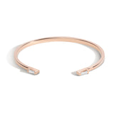 Shahla Karimi 14K Rose Gold Chrysler Cuff with White Diamond Tapered Baguettes