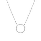 Shahla Karimi Jewelry Landmark Collection Central Park Hoop Necklace 14K White Gold