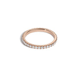 Shahla Karimi Jewelry 1.8mm Scoop-Set Gold Eternity Band with White Diamonds 14K Rose Gold