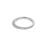 Shahla Karimi Jewelry 1.8mm Scoop-Set Gold Eternity Band with White Diamonds 14K White Gold or Platinum
