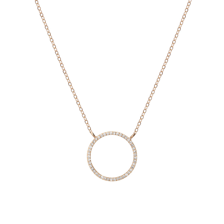 Shahla Karimi Jewelry Landmark Collection Central Park Hoop Necklace 14K Yellow Gold