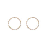 Shahla Karimi Jewelry Landmark Collection Central Park Hoop Studs 18mm 14K Yellow Gold