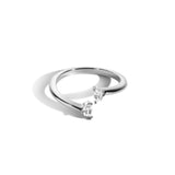 Shahla Karimi Jewelry Landmark Series Brooklyn Bridge Split Ring No.1 in 14K White Gold
