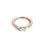 Shahla Karimi Jewelry Landmark Series East West Lincoln Center Ring 14K Rose Gold