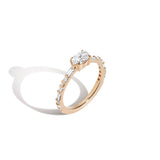 Shahla Karimi Jewelry Landmark Series East West Lincoln Center Ring 14K Yellow Gold