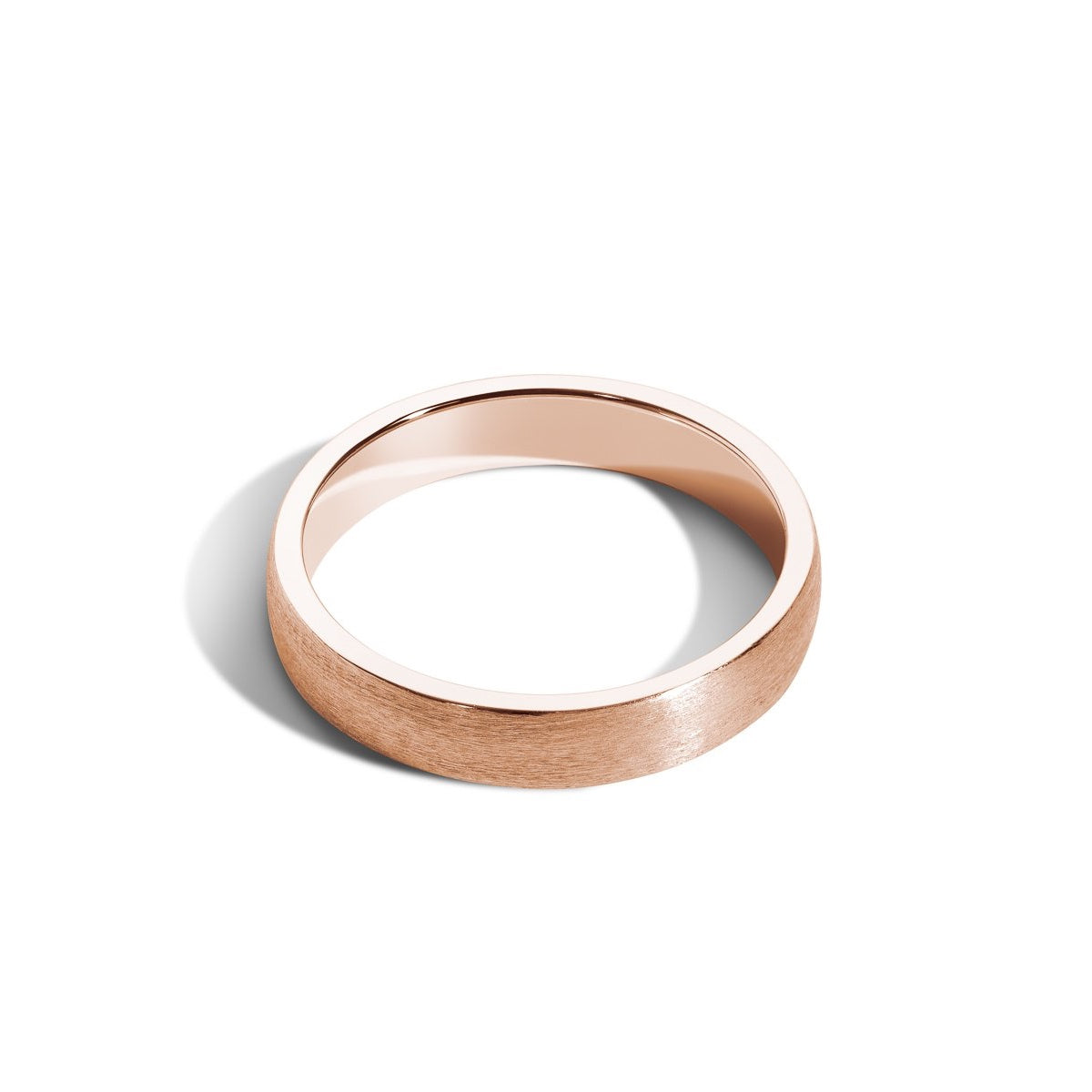 Shahla Karimi Jewelry Every Love Perfect 4mm Band 14K Rose Gold Matte Finish
