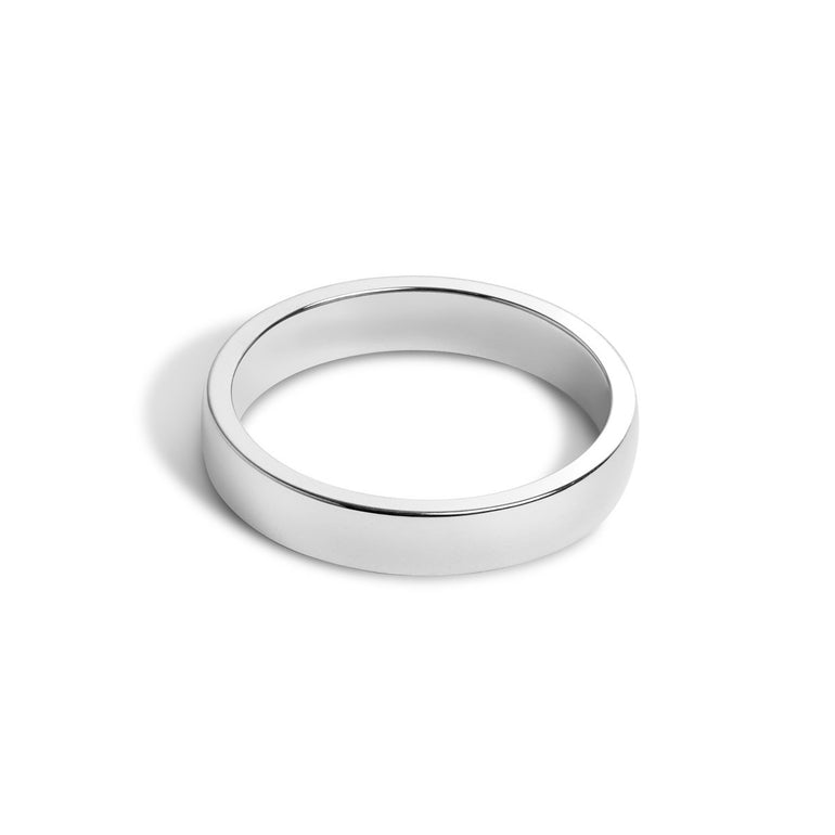 Shahla Karimi Jewelry Every Love Perfect 4mm Band 14K White Gold or Platinum Satin Finish