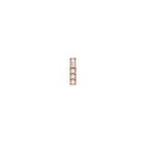 Shahla Karimi Jewelry Morse Code Series Earring 14K Rose Gold Letter "B"