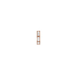 Shahla Karimi Jewelry Morse Code Series Earring 14K Rose Gold Letter "G"