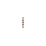 Shahla Karimi Jewelry Morse Code Series Earring 14K Rose Gold Letter "X"