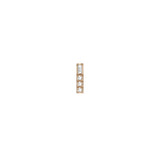 Shahla Karimi Jewelry Morse Code Series Earring 14K Yellow Gold Letter "B"