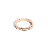 Shahla Karimi Jewelry Morse Code Series Ring 14K Rose Gold - Letter "O"