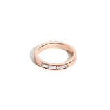 Shahla Karimi Jewelry Morse Code Series Ring 14K Rose Gold - Letter "Q"
