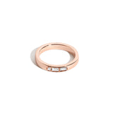 Shahla Karimi Jewelry Morse Code Series Ring 14K Rose Gold - Letter "W"