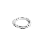Shahla Karimi Jewelry Morse Code Series Ring 14K White Gold - Letter "F"