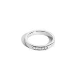 Shahla Karimi Jewelry Morse Code Series Ring 14K White Gold - Letter "L"