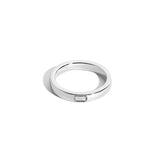 Shahla Karimi Jewelry Morse Code Series Ring 14K White Gold - Letter "T"