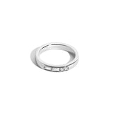 Shahla Karimi Jewelry Morse Code Series Ring 14K White Gold - Letter "Z"