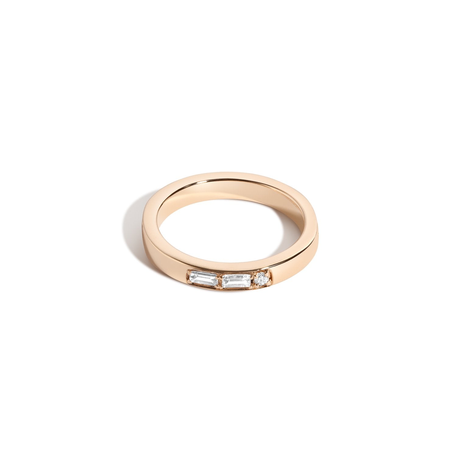 Shahla Karimi Jewelry Morse Code Series Ring 14K Yellow Gold - Letter "G"