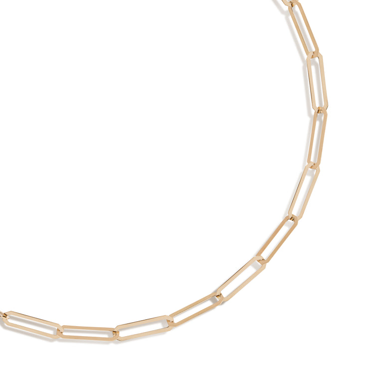 Shahla Karimi Solid Paper-Clip Yellow Gold Chain