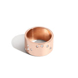 Shahla Karimi Jewelry Zodiac Reveal Ring - Aquarius 14K Rose Gold - Front View