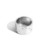 Shahla Karimi Jewelry Zodiac Reveal Ring - Aquarius 14K White Gold - Front View