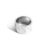 Shahla Karimi Jewelry Zodiac Reveal Ring Collection with White Diamonds - Gemini - 14K White Gold - Front View