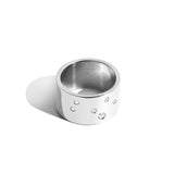 Shahla Karimi Jewelry Zodiac Reveal Ring Collection with White Diamonds - Leo - 14K White Gold - Front View