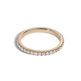 Shahla Karimi Jewelry 1.8mm Scoop-Set Gold Eternity Band with White Diamonds 14/18K Yellow Gold 