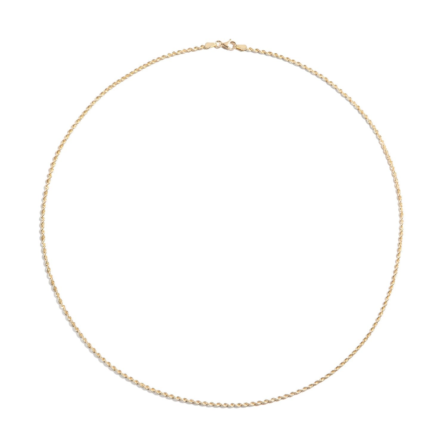 Shahla Karimi 1.8mm Solid Rope Chain 20" 14K Yellow Gold 