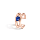 Shahla Karimi Sapphire Double Band Ear Cuff 14K Rose Gold