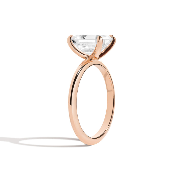 Shahla Karimi Shahla's Signature Railless Emerald Engagement Ring 14K Rose Gold