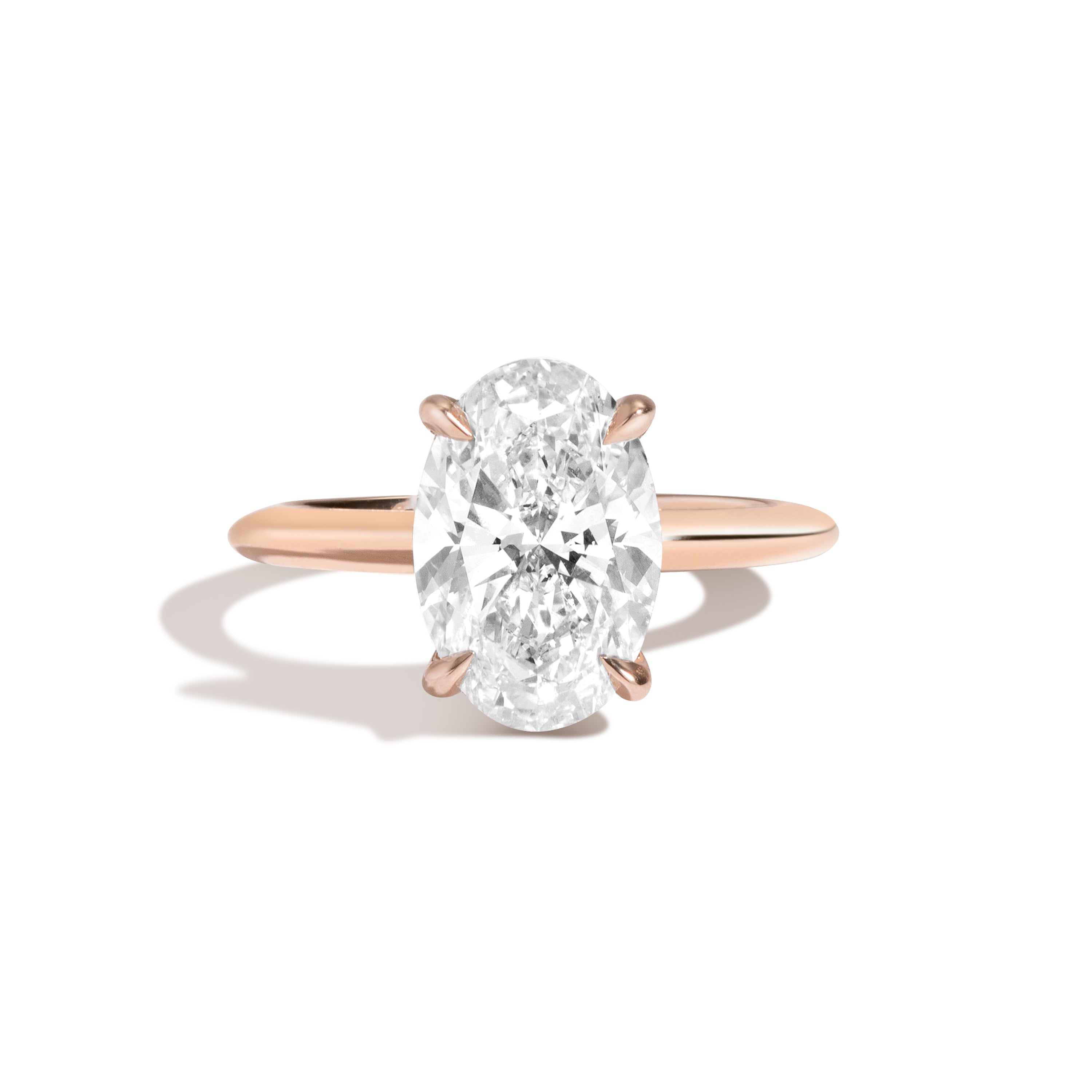 Shahla Karimi Shahla's Signature Railless Oval Engagement Ring 14K Rose Gold