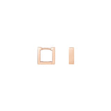 Shahla Karimi Square Huggies 14K Rose Gold