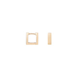 Shahla Karimi Square Huggies 14K Yellow Gold