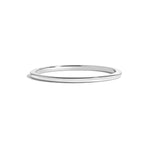 simple thin white gold metal band on white background