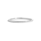 simple thin white gold metal band on white background
