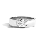 Shahla Karimi Jewelry East-West Lucky Offset Ring 14K White Gold or Platinum