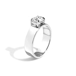 Shahla Karimi Jewelry East-West Lucky Offset Ring 14K White Gold or Platinum Side