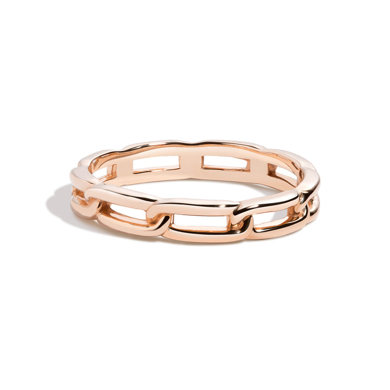 Shahla Karimi Jewelry Chain Link Ring No.2 14K Rose Gold
