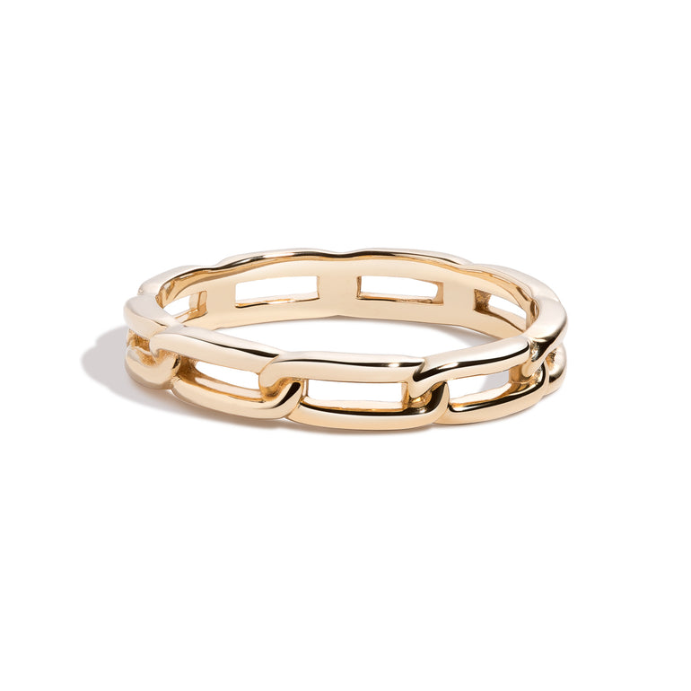 Shahla Karimi Jewelry Chain Link Ring No.2 14K Yellow Gold