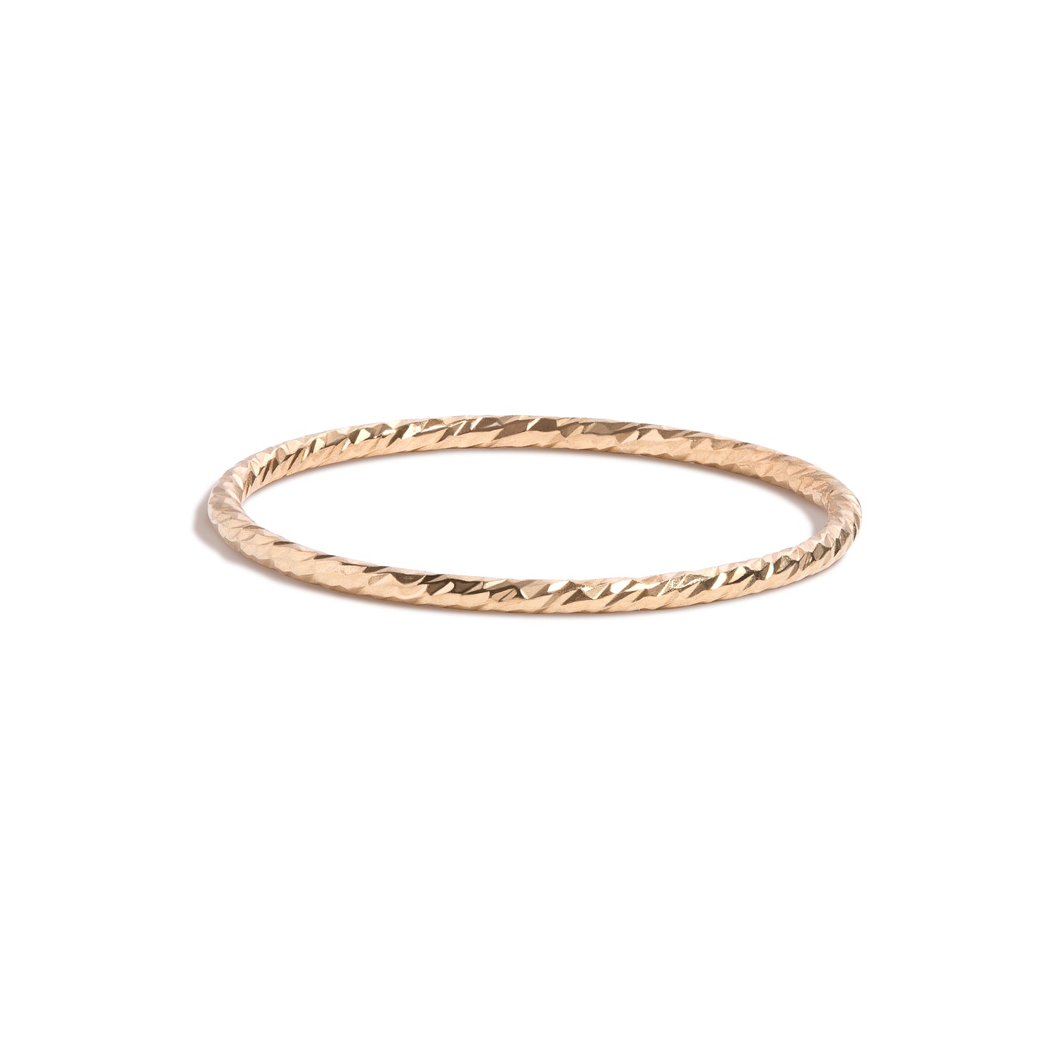 Shahla Karimi Jewelry Barely There Twisted Rope Band 14K Yellow Gold
