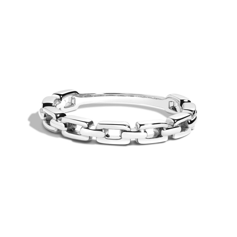 Shahla Karimi Jewelry Chain Link Ring No.1 14K White Gold