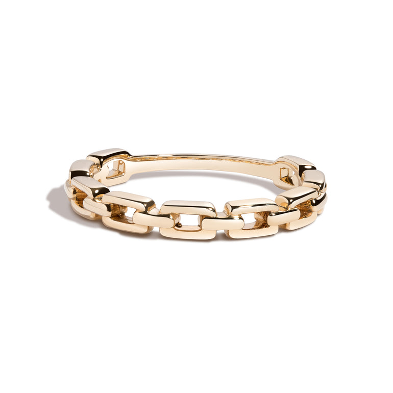 Shahla Karimi Jewelry Chain Link Ring No.1 14K Yellow Gold 